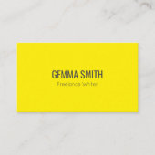 Minimale minimalistische legant voor zwart en geel visitekaartje (Voorkant)