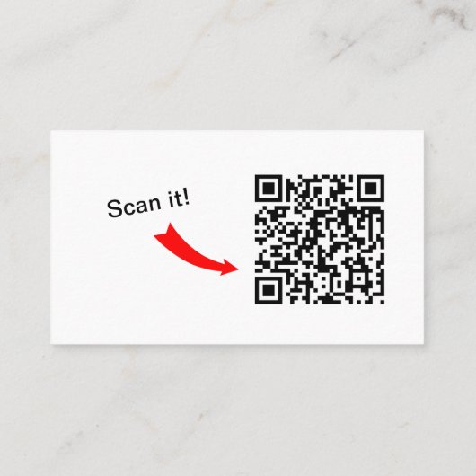 Minimale minimalistische minimalistische QR-codenu Visitekaartje (Achterkant)