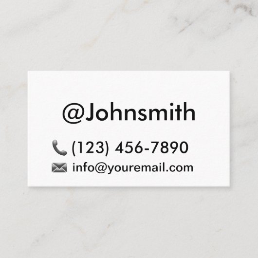 Minimale minimalistische minimalistische QR-codenu Visitekaartje (Voorkant)