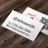 Minimale minimalistische minimalistische QR-codenu Visitekaartje