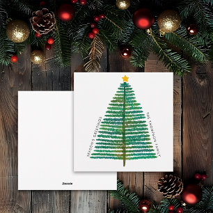 Minimale Minimalistische Scandinavische Kerstboom Feestdagenkaart