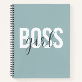 Minimale Mint Boss Girl Notitieboek Cover