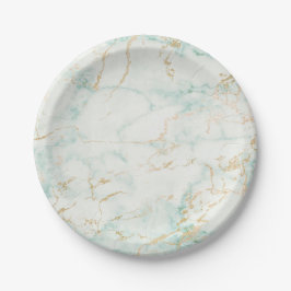 Minimale Mint Green Marble Glam Golden Vip Papieren Bordje