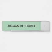 Minimale Mint Groene Zaal Afdelingsnaam Deurteken Deurbordje (Voorkant)