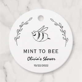 Minimale mint voor botanische vettags bedankjes labels