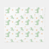 Minimale mintkleurige Franse bulldog Silhouet deke Fleece Deken (Voorkant (Horizontaal))