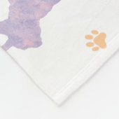 Minimale mintkleurige Franse bulldog Silhouette de Fleece Deken (Hoek)