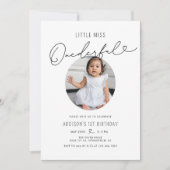 Minimale Miss Onederful 1ste verjaardag Kaart (Voorkant)