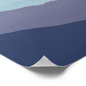 Minimale Mistige Berg Muur Kunst Print (Hoek)