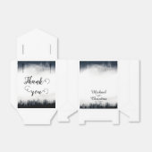 Minimale mistige sparren bos natuur bruiloft bedankdoosjes (Uitgevouwen)