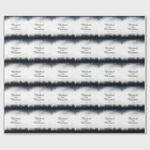 Minimale mistige sparren bos natuur bruiloft cadeaupapier (Vlak)