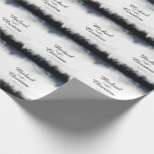 Minimale mistige sparren bos natuur bruiloft cadeaupapier (Hoek)