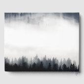 Minimale mistige sparren bos natuur bruiloft gastenboek (Achterkant)