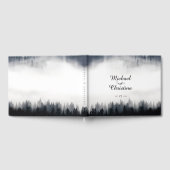 Minimale mistige sparren bos natuur bruiloft gastenboek (Volledig)