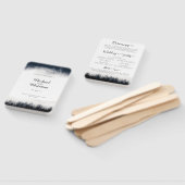 Minimale mistige sparren bos natuur bruiloft handwaaier (Niet-gemonteerd)