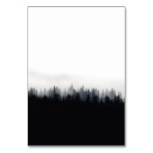 Minimale mistige sparren bos natuur bruiloft kaart (Achterkant)