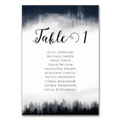 Minimale mistige sparren bos natuur bruiloft kaart (Voorkant)