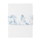 Minimale misty Blue White Initiaal Datum huwelijk Uitnodigingen Wikkel (Achterkant Voorbeeld)