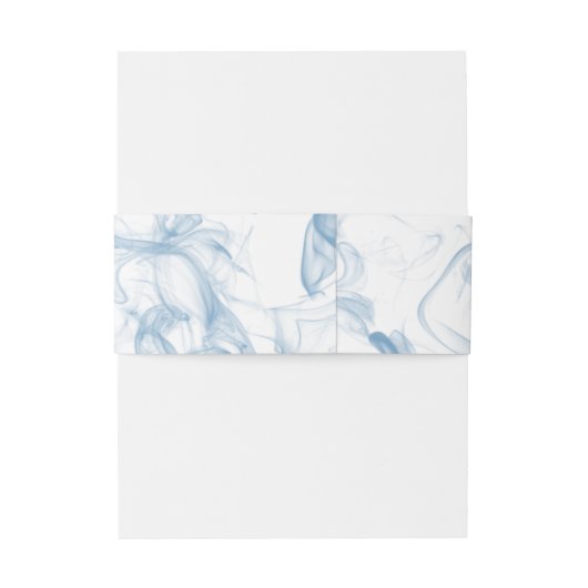 Minimale misty Blue White Initiaal Datum huwelijk Uitnodigingen Wikkel (Achterkant Voorbeeld)