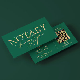 Minimale mobiele notaris Elegante Groen Visitekaartje