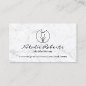 Minimale mobiele service Nib Marmer Visitekaartje (Voorkant)