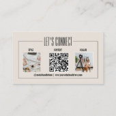 Minimale mode Instagram influencer foto QR-code Visitekaartje (Achterkant)