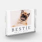 Minimale Modern Chic Pet Bestie BFF Foto (Links)