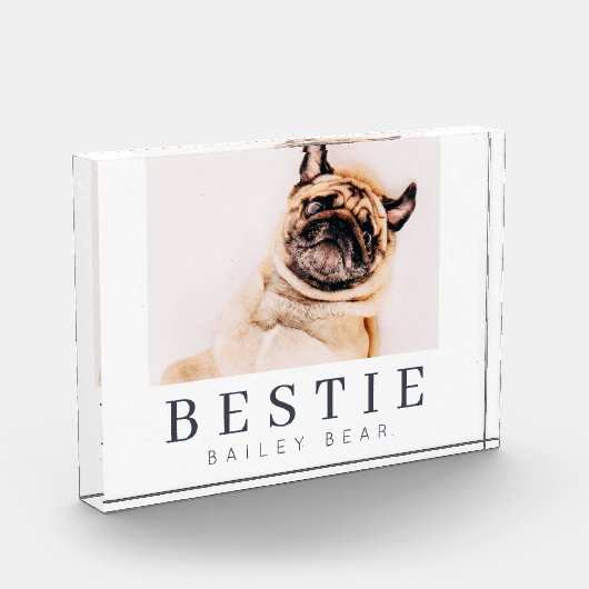 Minimale Modern Chic Pet Bestie BFF Foto (Links)