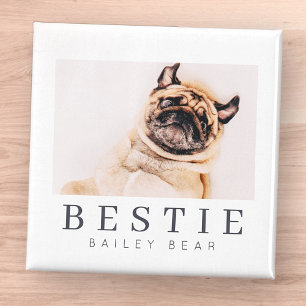 Minimale Modern Chic Pet Bestie BFF Foto Magneet