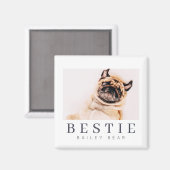 Minimale Modern Chic Pet Bestie BFF Foto Magneet (Voorkant / Achterkant)