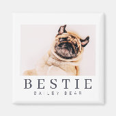 Minimale Modern Chic Pet Bestie BFF Foto Magneet (Voorkant)