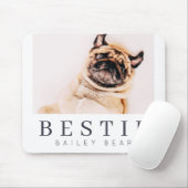 Minimale Modern Chic Pet Bestie BFF Foto Muismat (Met muis)