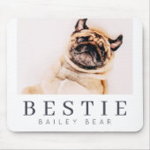 Minimale Modern Chic Pet Bestie BFF Foto Muismat (Voorkant)