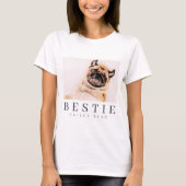 Minimale Modern Chic Pet Bestie BFF Foto T-shirt (Voorkant)
