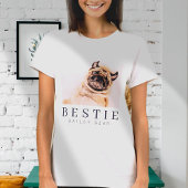 Minimale Modern Chic Pet Bestie BFF Foto T-shirt