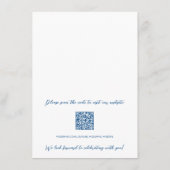 Minimale Modern Navy Blue Hotel en Weekend Eveneme Informatiekaartje (Achterkant)