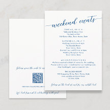 Minimale Modern Navy Blue Hotel en Weekend Eveneme