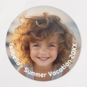 Minimale moderne 3 foto - Retro tekst - gepersonal Labels (Design 1)