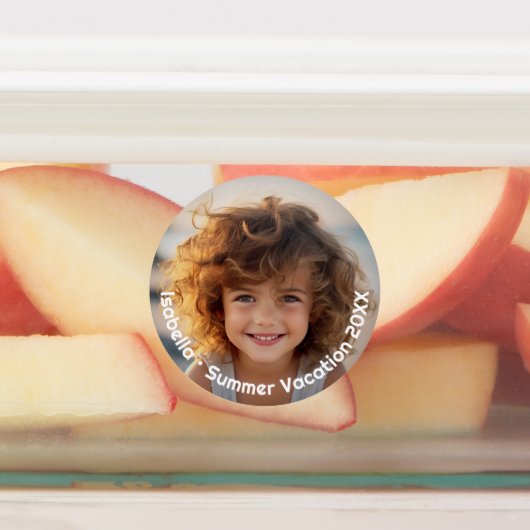 Minimale moderne 3 foto - Retro tekst - gepersonal Labels (Aangebracht)