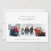 minimale moderne 6 multi Photo Collage bruiloft Save The Date (Achterkant)