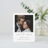 Minimale Moderne Aangepast foto opslaan Datum Aankondigingskaart (Staand voorkant)