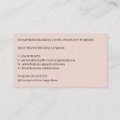 Minimale, moderne, aangepaste afdruk visitekaartje (Achterkant)