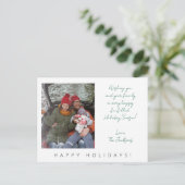 Minimale moderne aangepaste handschrift vakantiefo briefkaart (Staand voorkant)