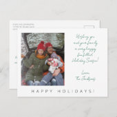 Minimale moderne aangepaste handschrift vakantiefo briefkaart (Voorkant / Achterkant)