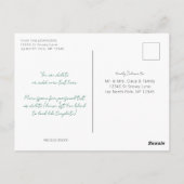 Minimale moderne aangepaste handschrift vakantiefo briefkaart (Achterkant)