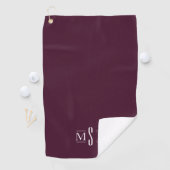 Minimale moderne, aangepaste monogram golfhanddoek (Insitu)