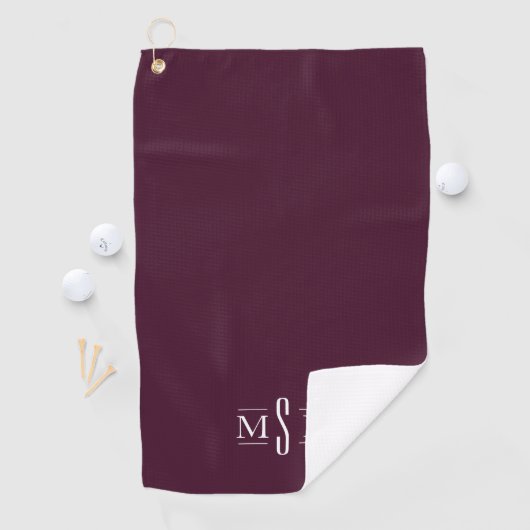 Minimale moderne, aangepaste monogram golfhanddoek (Insitu)