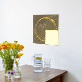Minimale Moderne Abstracte Bruine Goud Folie Print (Laag (Keuken))