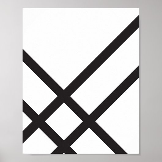 Minimale moderne Abstracte geometrische lijnkunst Poster (Voorkant)