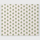 Minimale moderne Abstracte kerstboom Cadeaupapier (Vlak)